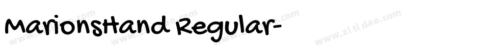 MarionsHand Regular字体转换
